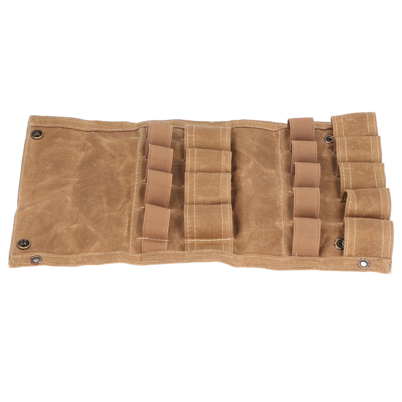 Cocoarm Borsa per Bottiglie di Spezie, Borsa per Bottiglie di Condimento per Esterni in Tela con 9 Slot, Supporto Portatile Pieghevole, Design con Foro per Corda, per Campeggio Barbecue Picnic (Cachi)