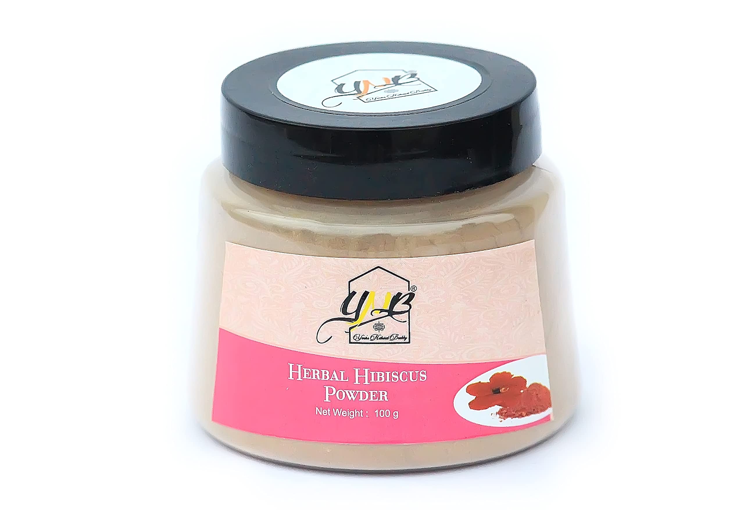 YNB YOURS NATURAL BUDDYPure & Natural Hibiscus Flower Powder for Face Packs and Hair Growth & Care, 100gm