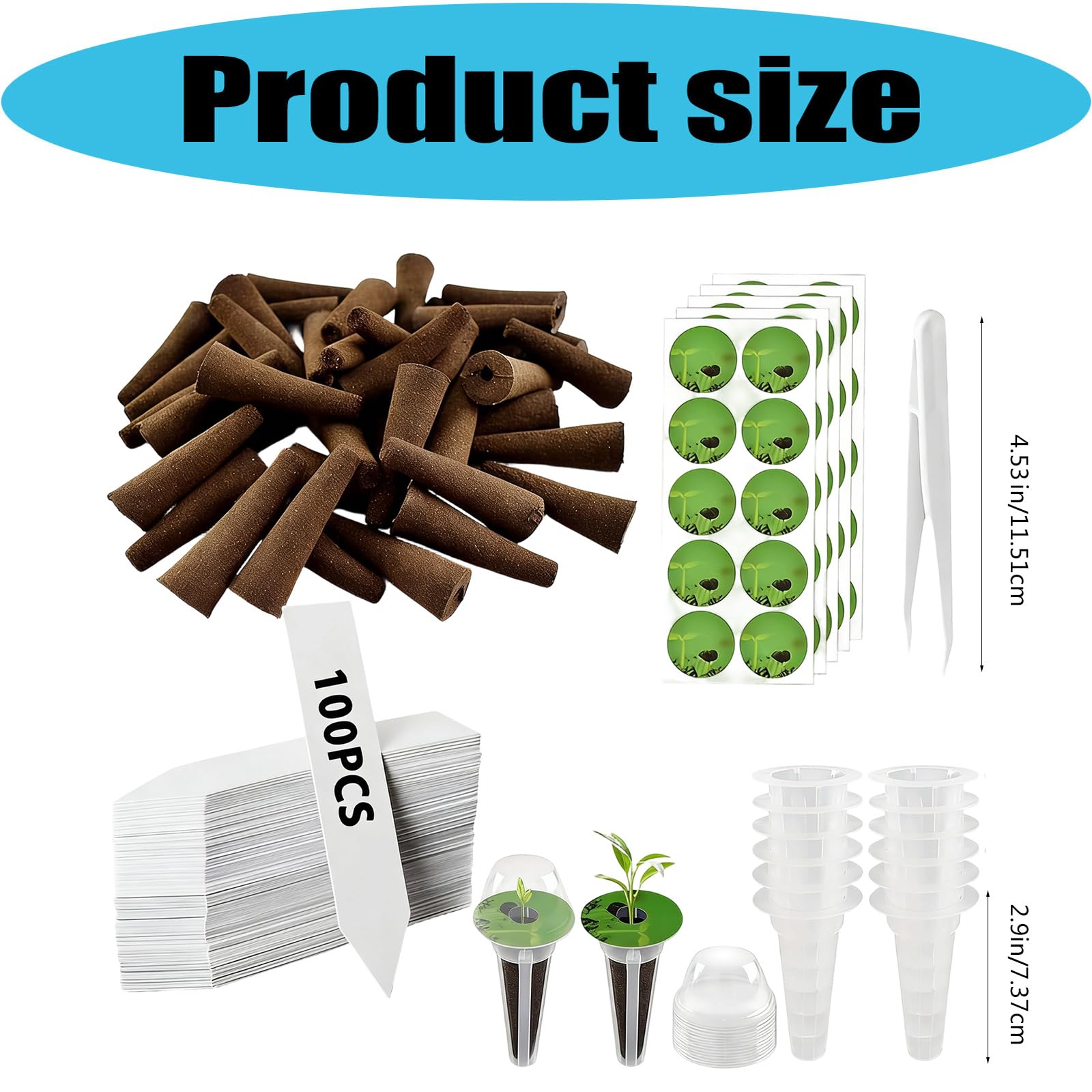 Kit de démarrage aquaponique avec Cubes de et gobelets en Filet, paniers de Culture hydroponique pour Jardinage Domestique, Fourniture de Jardinage intérieur