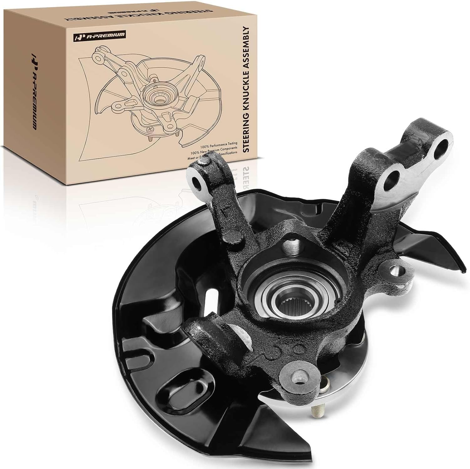 A-Premium Front Left Steering Knuckle & Wheel Bearing Hub Assembly Compatible with Toyota Matrix 2003 2004 2005 2006, AWD, Driver Side