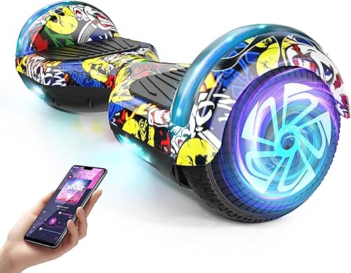 Miniatura 5 de SISIGAD Scooters for Kids Ages 7-12, with Built-in Bluetooth Speaker and 6.5" Colorful Lights Wheels, Safety Certified Self Balancing Scooter Negro