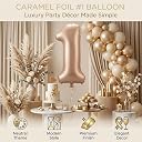 Atpata Funky #1 Elegant Caramel Colour JUMBO 40 INCH Number Balloons Set | 0 to 9 Digit Shapes | Decorative Balloons for Milestones & Celebrations gallery image