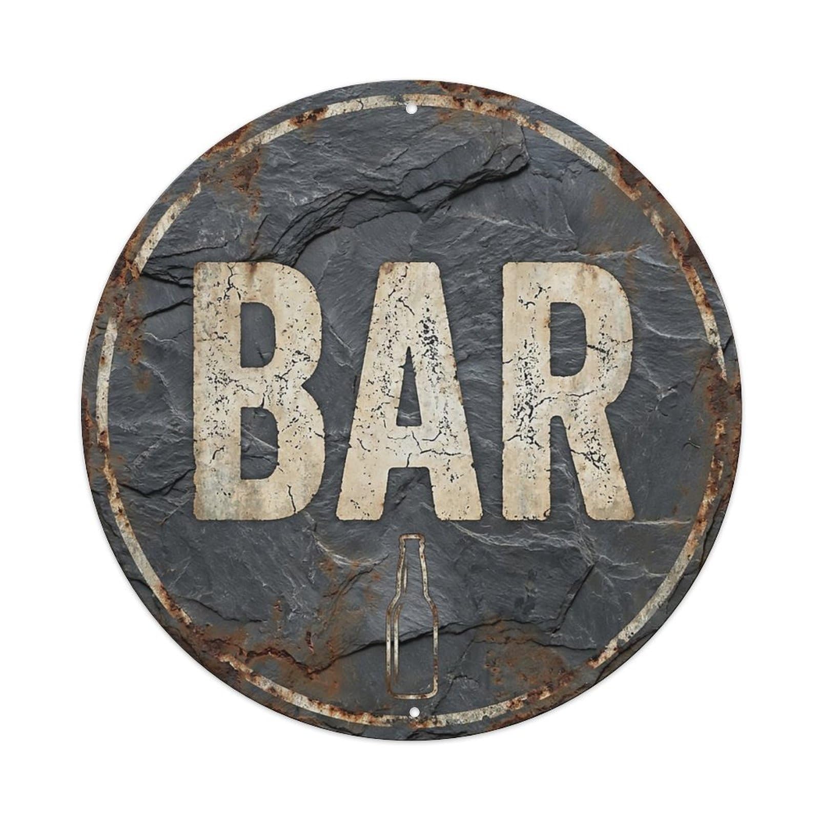Vintage Beer BAR Slate Stone Retro for Pub Metal Tin Sign