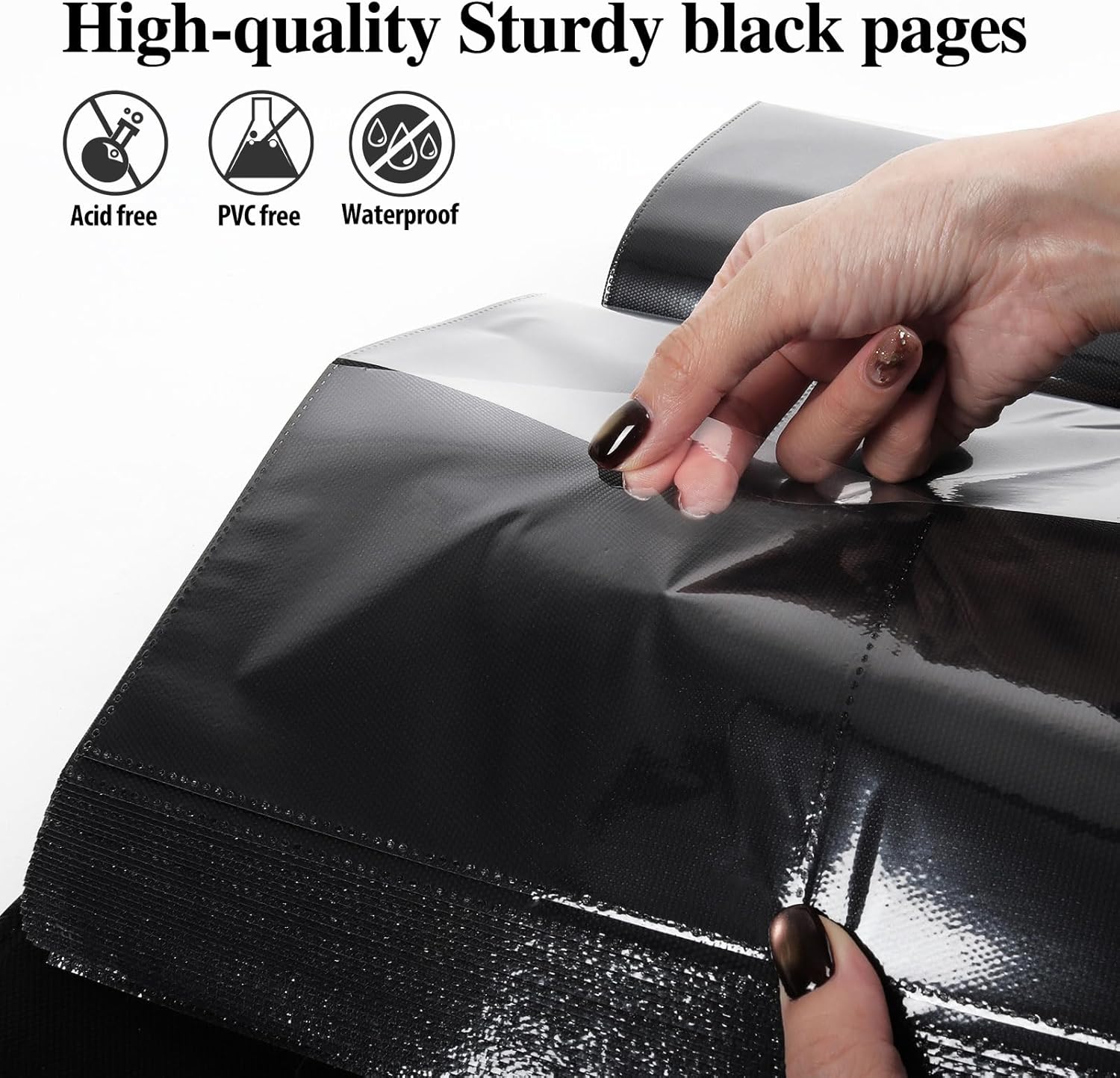 RECUTMS Large Capacity Photo Album 4x6, 600 Photos PU Leather Picture Album with Black Pages, Horizontal & Vertical Pockets, Clear Sleeves Memory Book for Family, Wedding & Gift (Light Champagne)