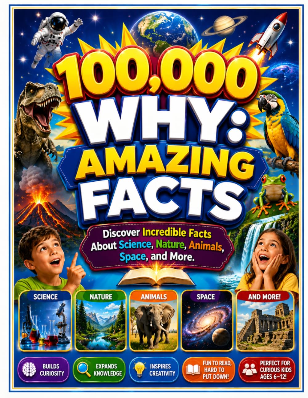 100,000 WHY: Amazing Facts: Discover Incredible Facts About Science, Nature, Animals, Space, and More.