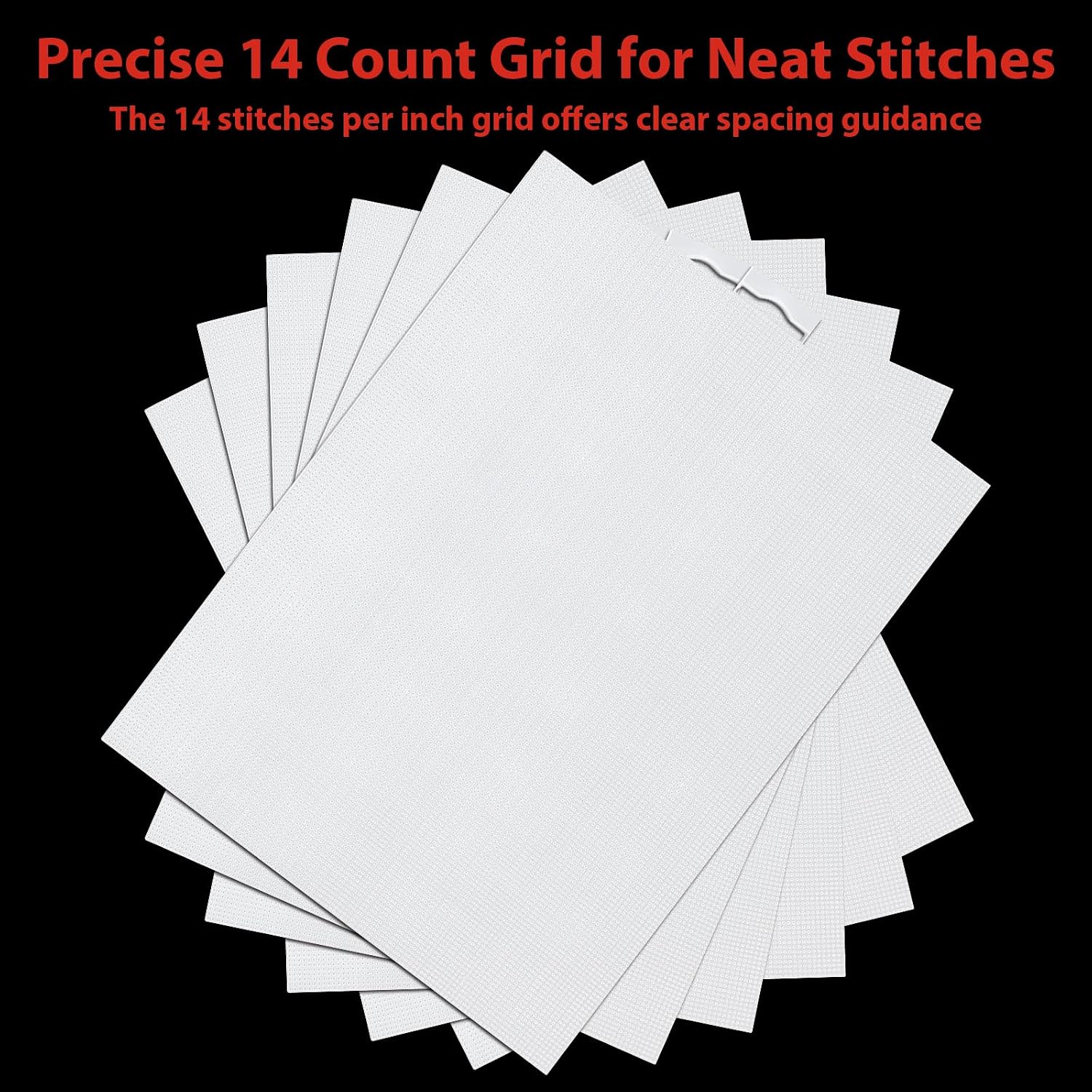 6 Pcs 14 Count Plastic Canvas 11x8.2 inch Cross Stitch Supplies White Eye Mesh for Embroidery Knit Crochet DIY Handicraft Projects Clear 14 CT