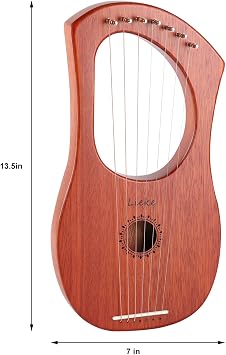 LIEKE 7 String Lyre Harp Instrument for Beginner Adults