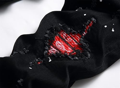 Miniatura 2 de OIIIO Pantalón Elástico con Parche Rasgado para Hombre de Ajuste Regular