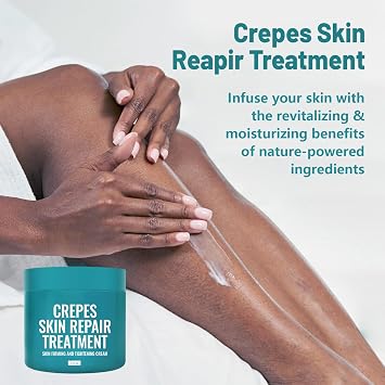 Crepes skin cream for aging skin ,Crepes Skin Repair Treatment, Firming Cream with Hyaluronic Acid & Shea Butter to Deeply Moisturize & Tighten Wrinkly Dry