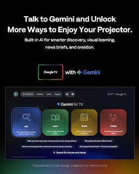Aurzen EAZZE D1 MAX 1000 ANSI Google TV Projector with 4K Support & MEMC
