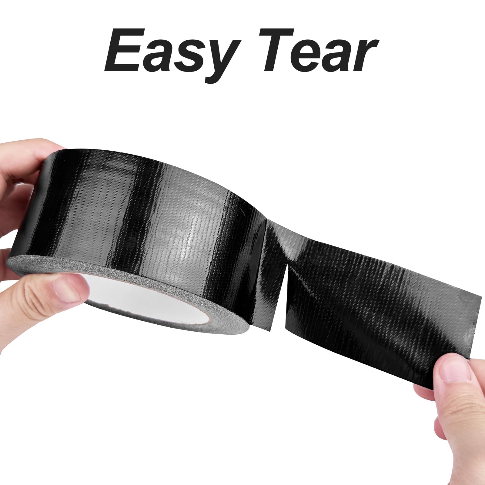WinGluge 2 Pezzi Nastro Telato, Nastro Adesivo Nero 27.4m x 50mm, Duct Tape Super, Nastro Adesivo Impermeabile Universale, per Riparazioni, Imballaggio,Fissaggio, Marcatura e Sigillatura