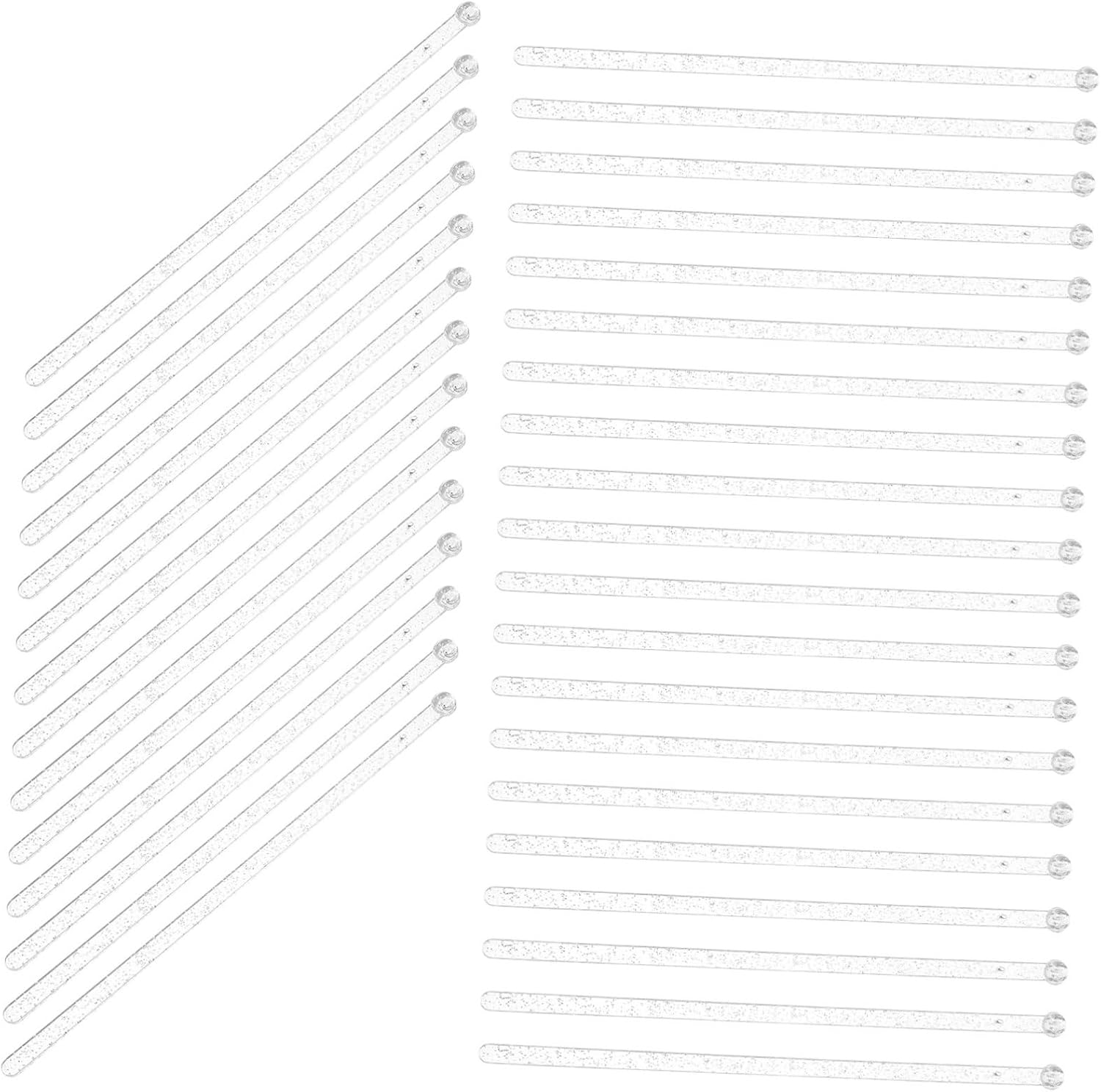 100Pcs Clear Stirring Sticks for Drinks Cocktail Mixing Stirrers Tip Stirrer Sticks for Home Bar and Shop Use Elegant Design for Any Occasion
