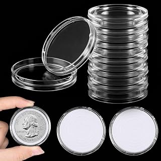 10 PCS Coin Protectors, 1.77 Inch Silver Coin Holder