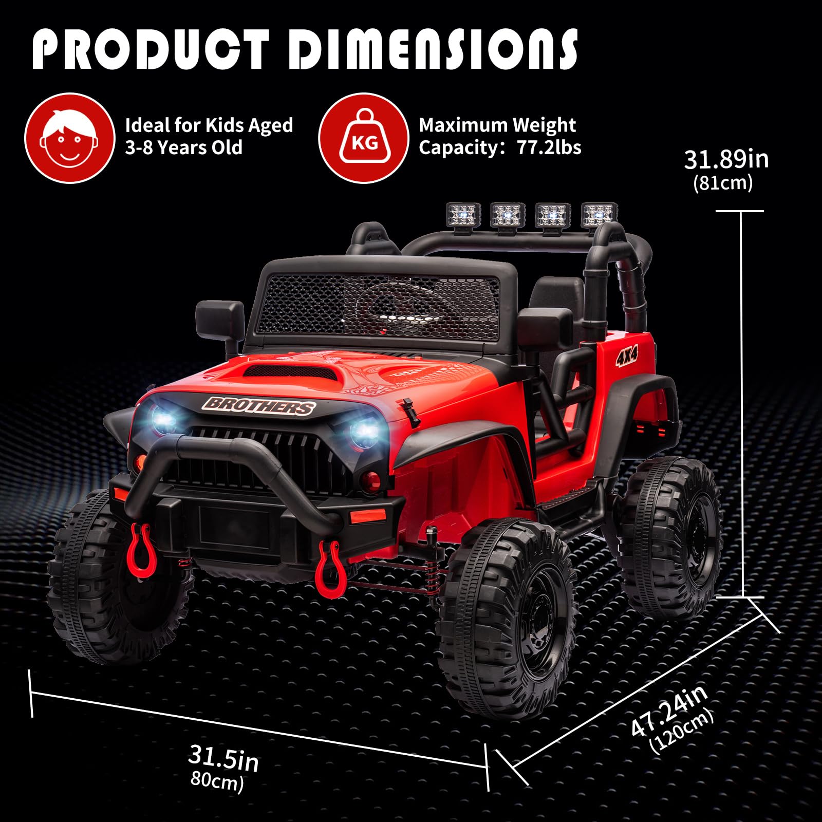 Power Wheels Seater 24V Kids Ride On Truck Car For Girls