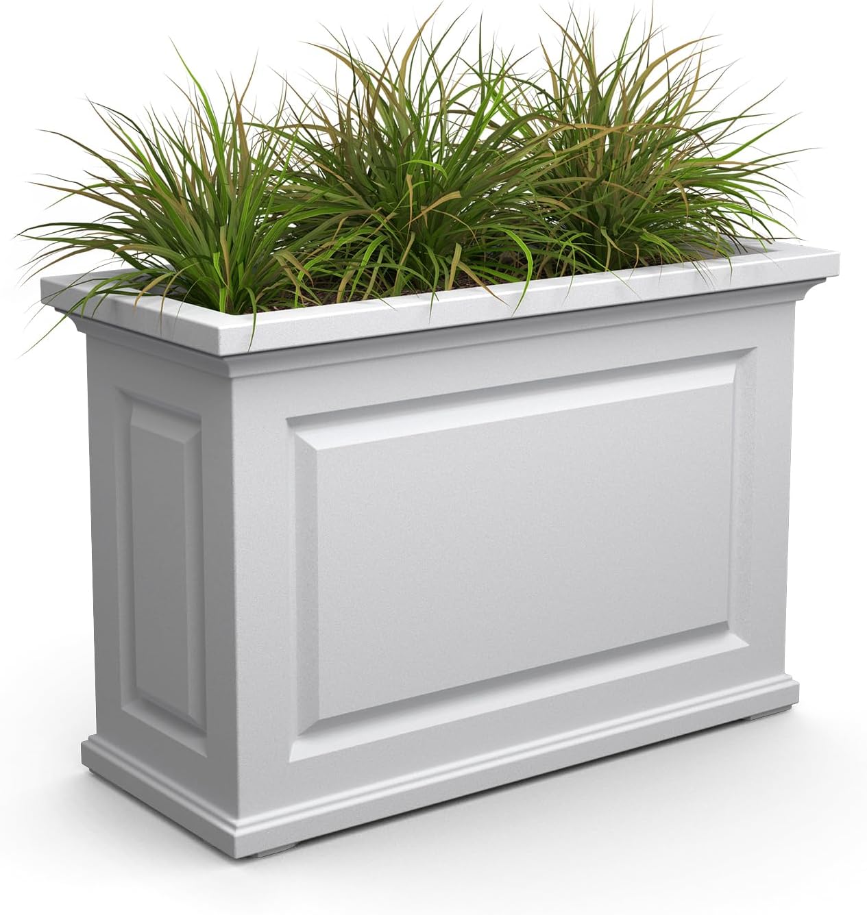 Mayne Nantucket Trough Planter – Self-Watering, Weather-Resistant Planter for Flowers – Durable Outdoor Design for Patio, Porch, or Entryway