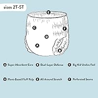 Vista 3 de The Honest Company Clean Conscious - Pantalones de entrenamiento para pieles sensibles, hipoalergénicos, sin fragancia, Magical Moments Butterfly