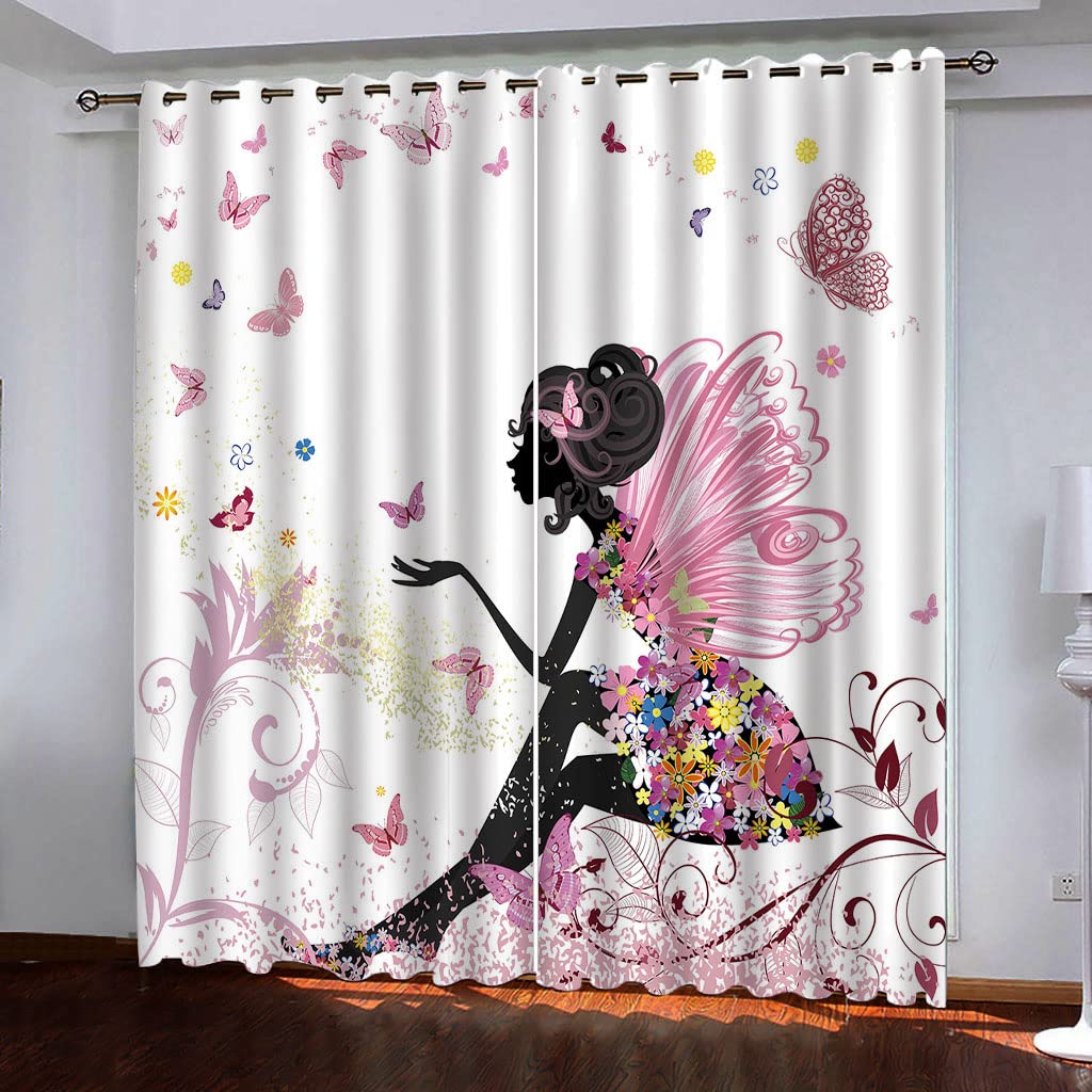Rideaux occultants isolants thermiques anti chaleur blanc fille 132x175cm
