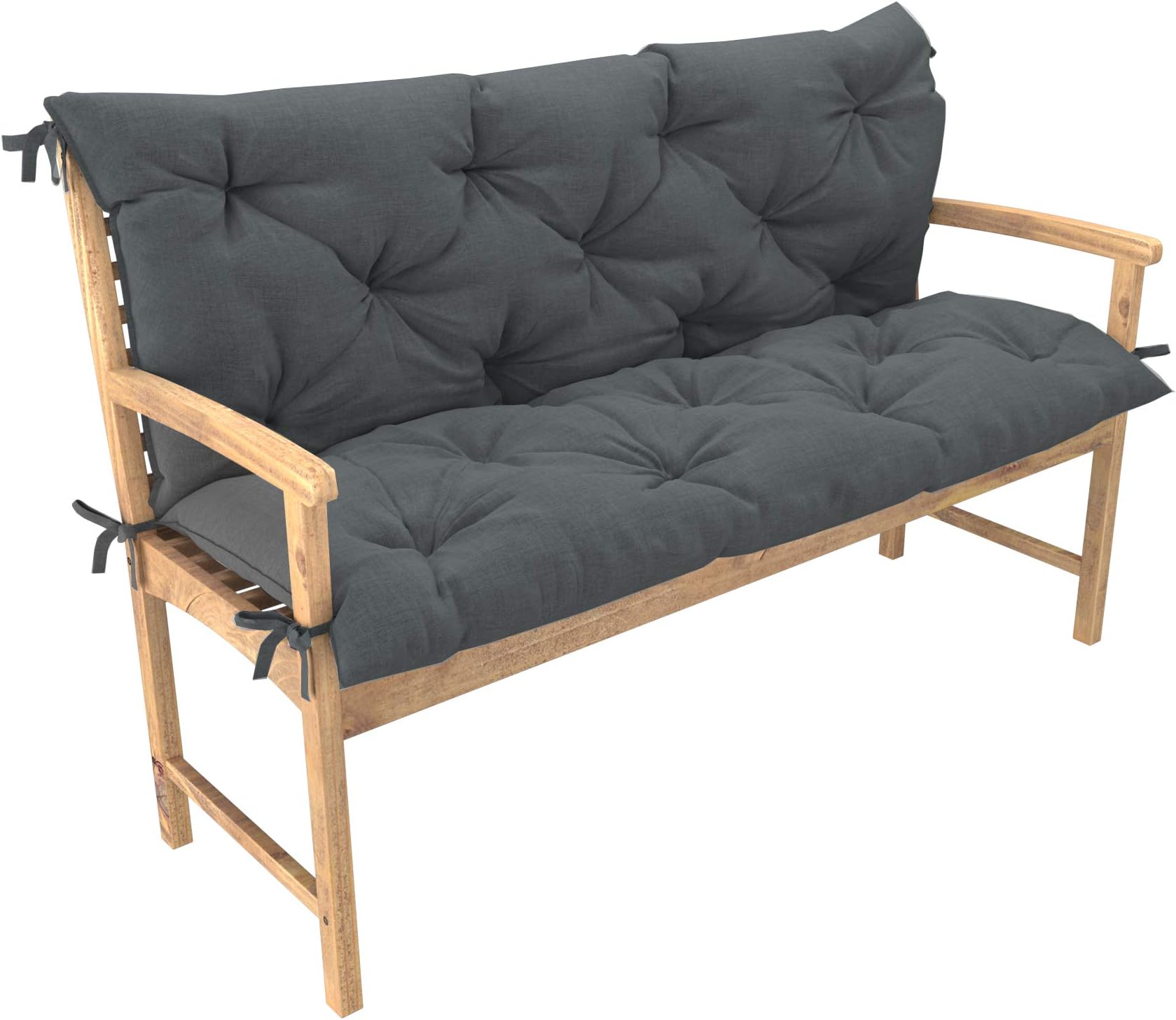 Ambientehome 2er Set Sitzkissen Sessel Evje, grün, ca 50 x 50 x 8 cm