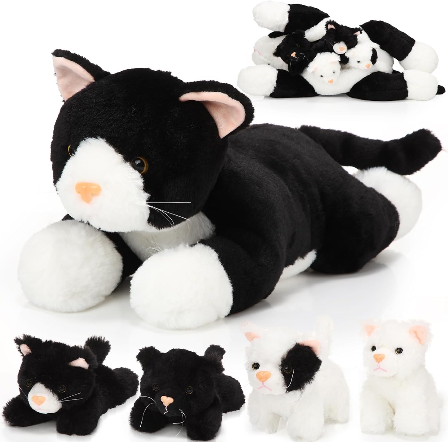 amazon-skylety-5-pieces-cat-stuffed-animal-with-babies-inside