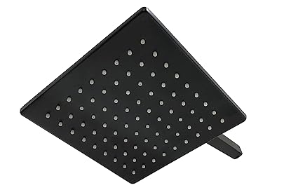 Pacify Size 8x8 SS Matte Black Coloured Overhead Rain Shower (With 18