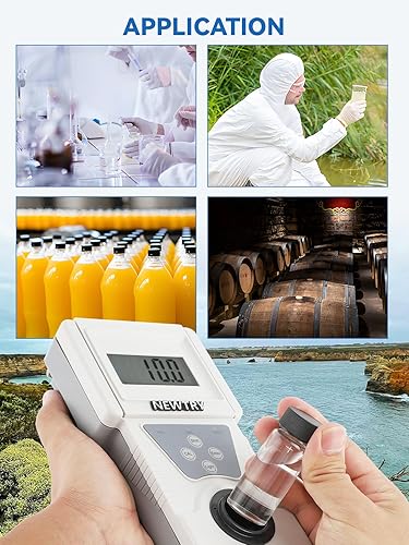 Miniatura 5 de NEWTRY Medidor de turbidez, Turbidímetro digital portátil de agua, compatible con ISO7027, precisión 0.1, 0-200NTU, LCD con retroiluminación