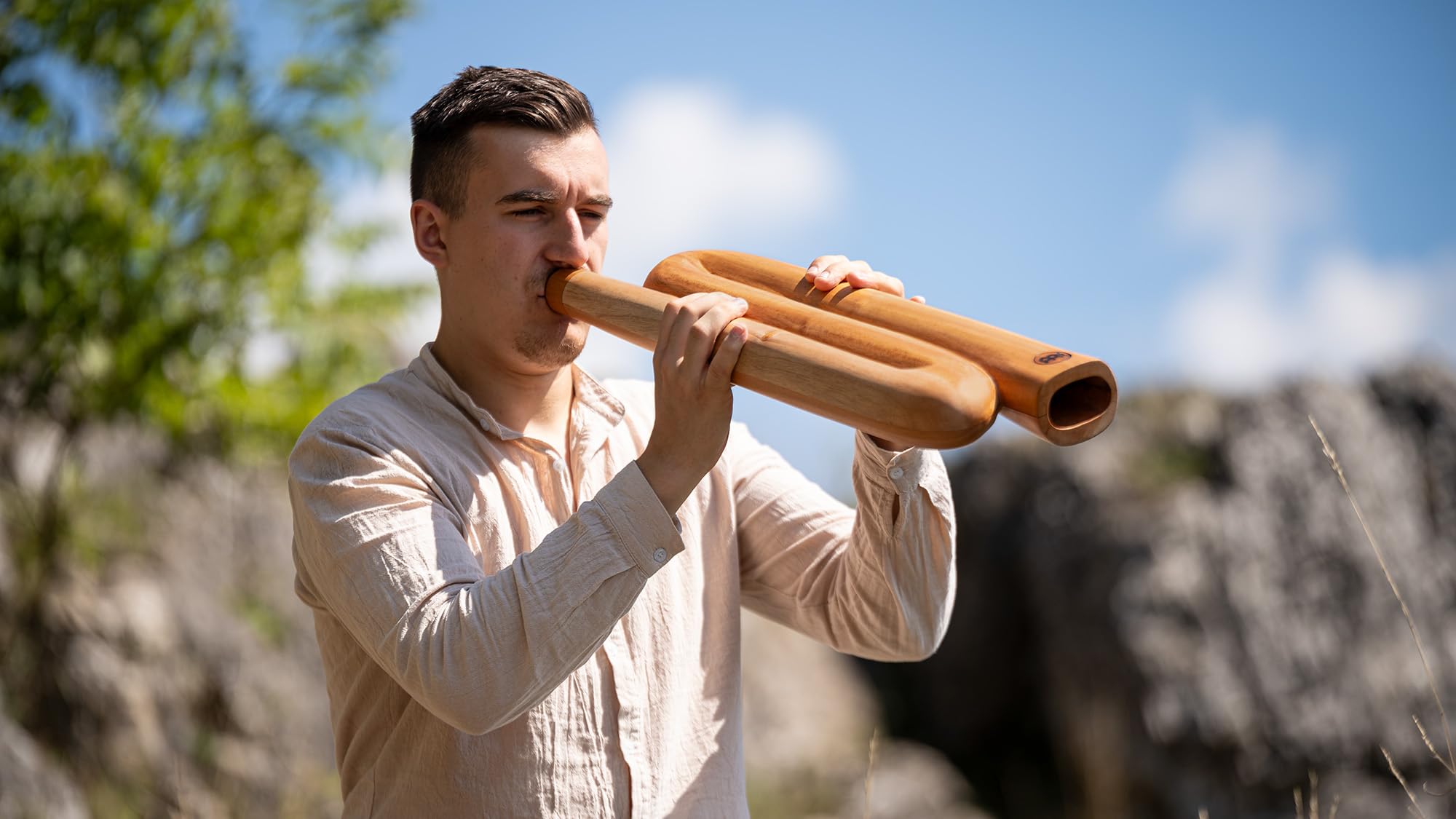 Sonic Energy Z-Form Didgeridoo C Stimmung Mahagoniholz Natur