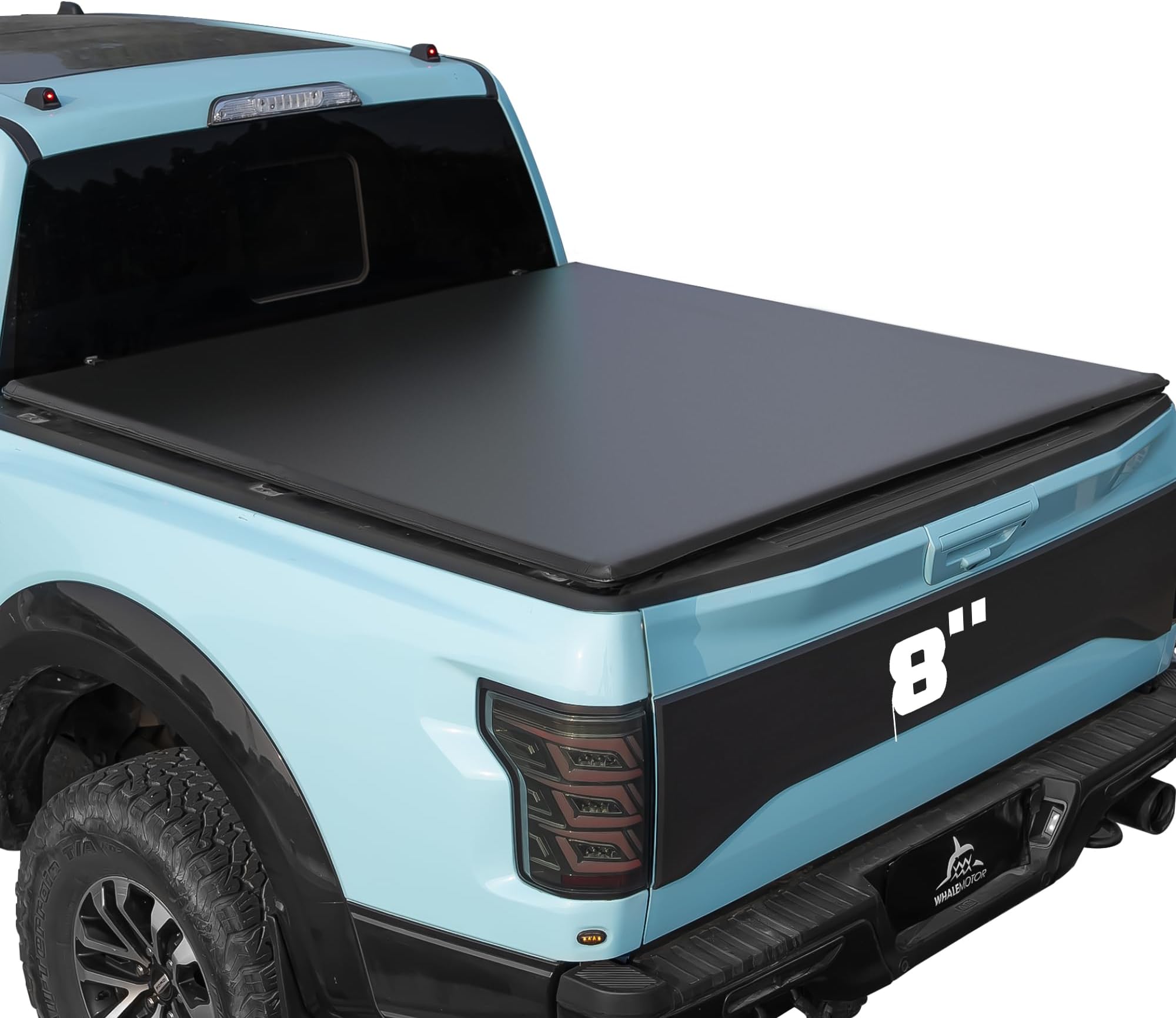 Truck Bed Tonneau Cover Compatible with Ford F150 F-150 2015-2025 8.2 ft Long Box, Soft Roll Up Style