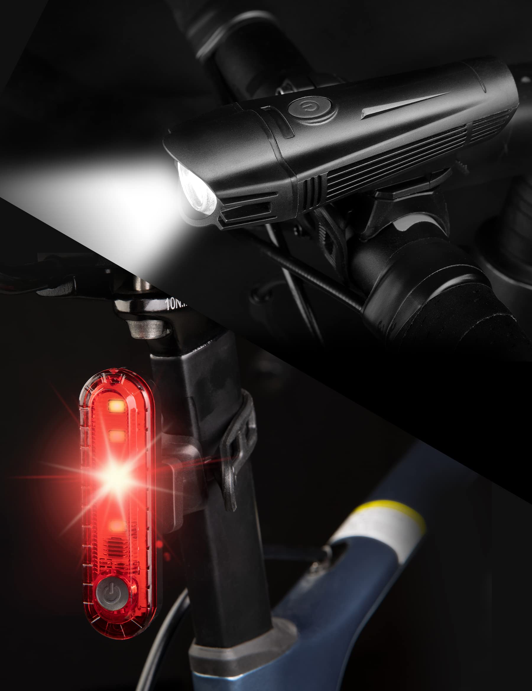 INBIKE Bike Lights Set,360-degree Rotating Super Bright Bicycle Headlight, Four Light Modes Easily Adjusted, and Easy to Install