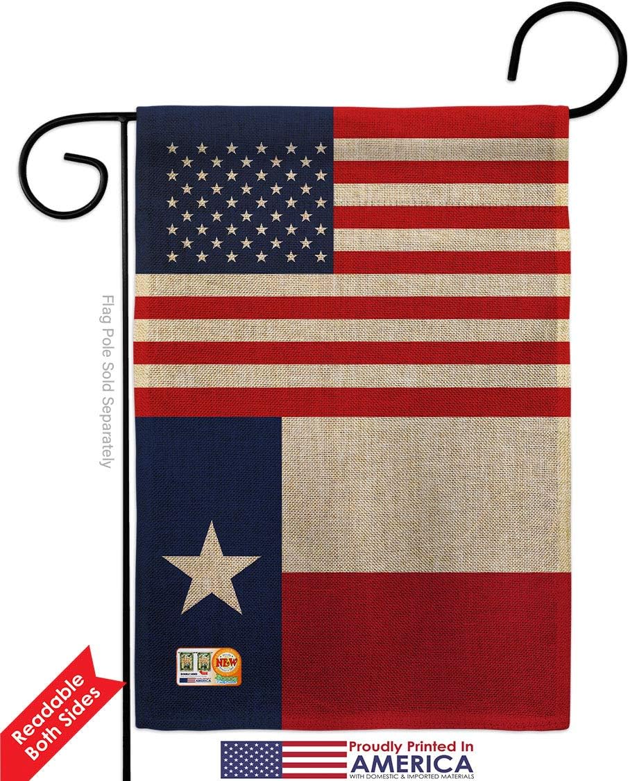 US Texas Burlap Burlap Garden Flag Set Mailbox Hanger Americana States USA American Territories Republic Country Particular Area Small Decorative Gift Yard House Banner Double-Sided Made In 13 X 18.5