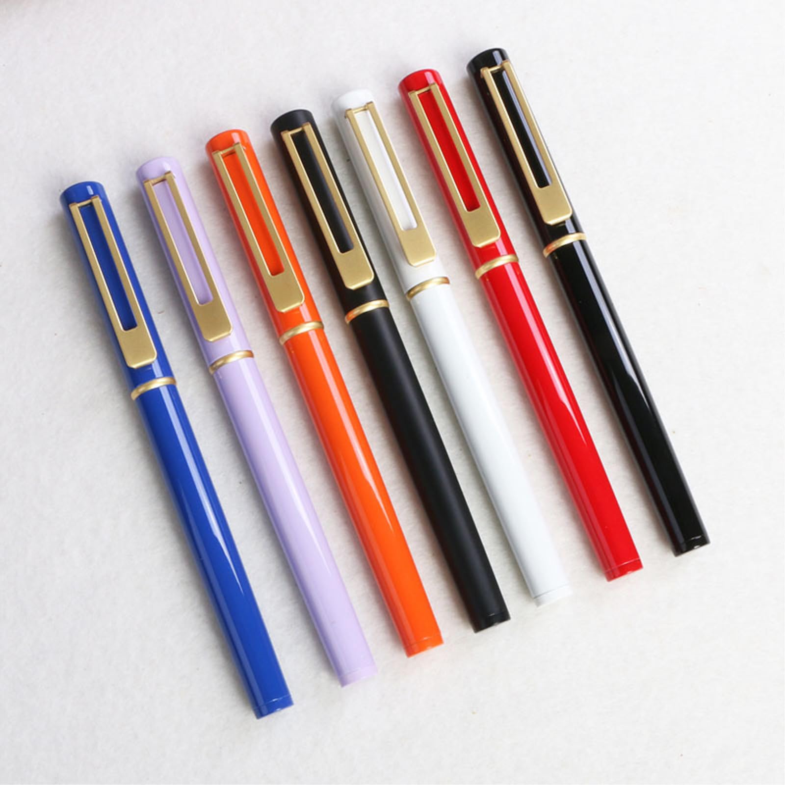 2 Stück - Business Metall Signatur Stift, Kugelschreiber, Gold Zubehör, Füllfederhalter, Macron Orange