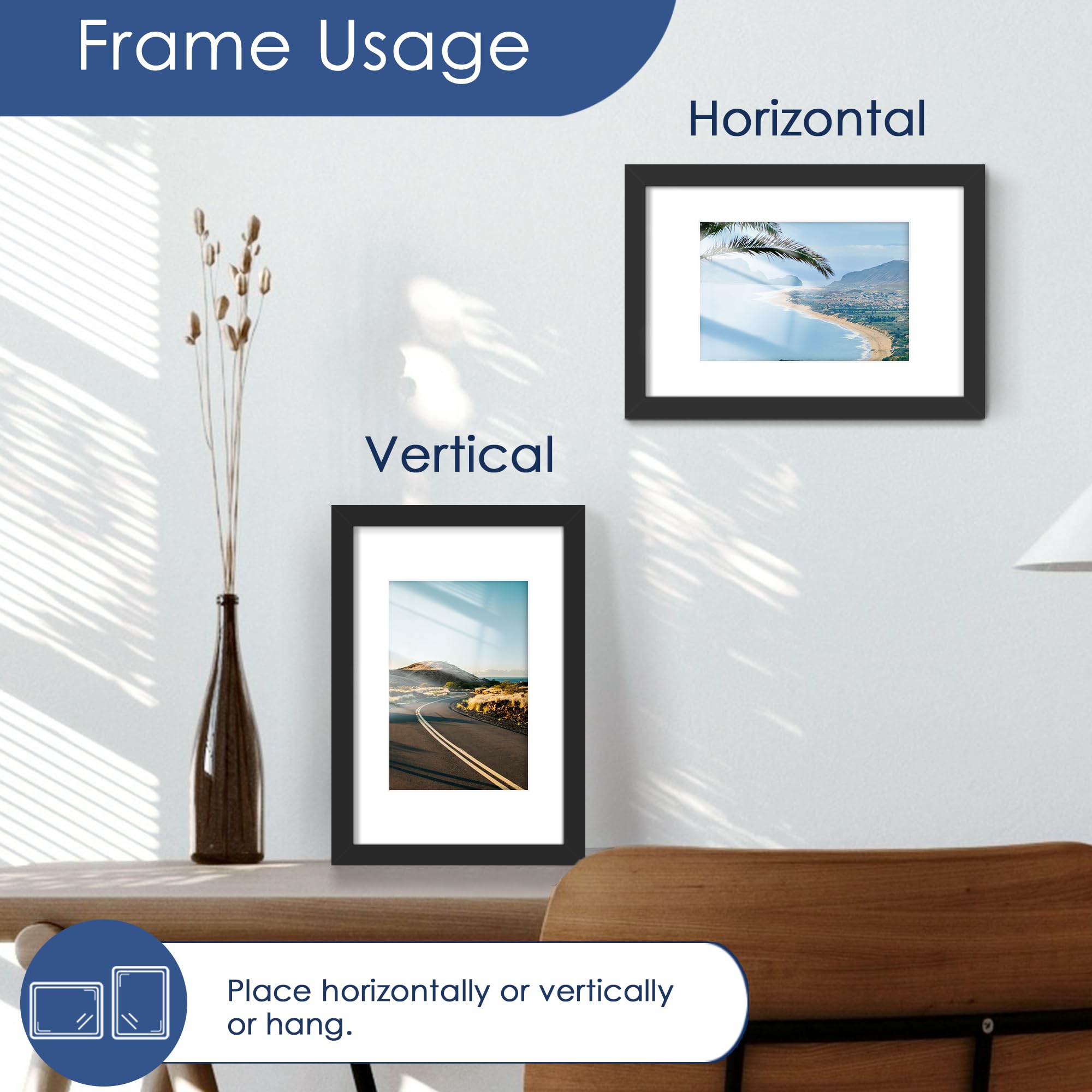 Amazon.co.jp: PEALSN 写真フレーム 8x12インチ 写真ディスプレイ 6 x