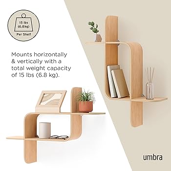 Amazon.com: Umbra Montage Wall Shelf Natural : Home & Kitchen