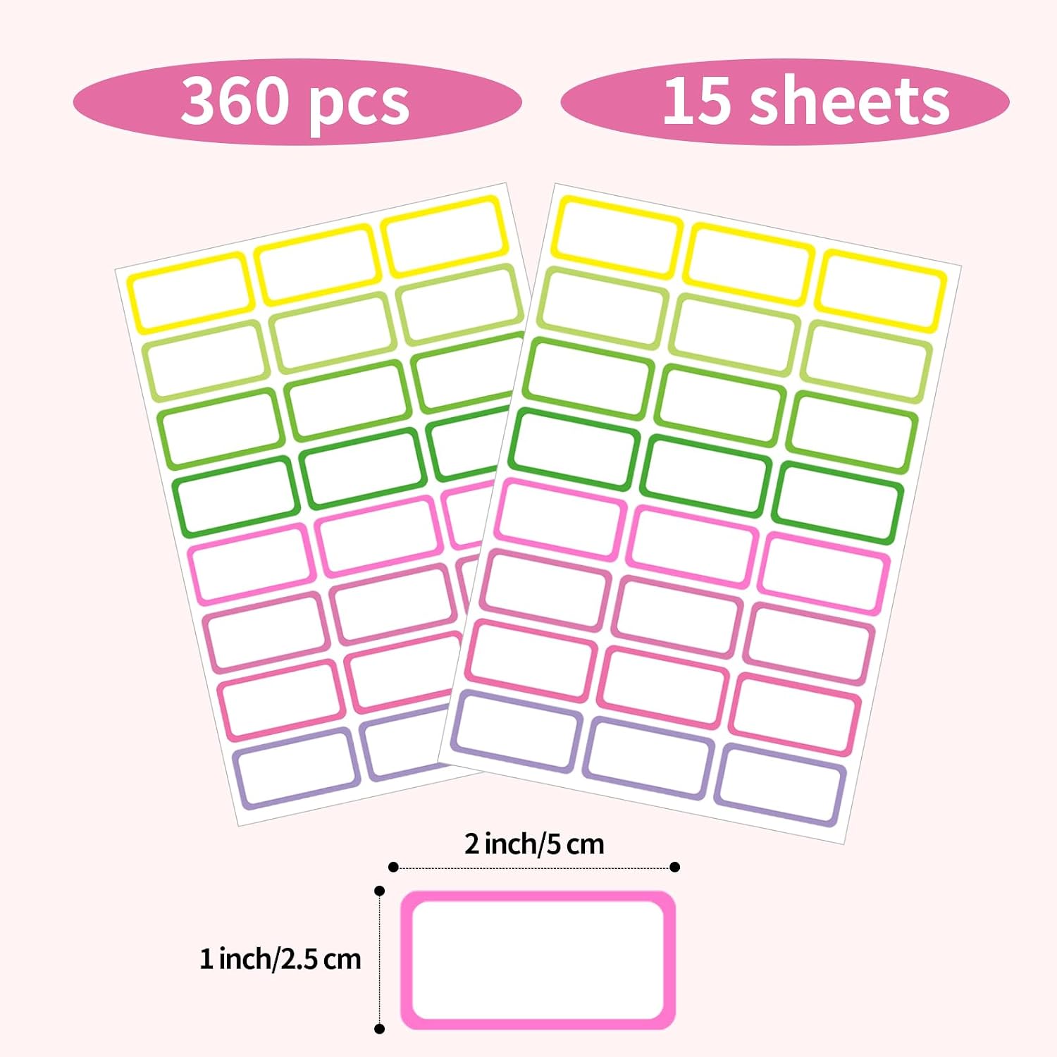 STARLIBOO Removable Freezer Labels,1x2 Inch Color Coding Removable Labels for Food Containers, Removable Label, Freezer Label to Write on/Waterproof (8 Colors,360 Pcs) image 4
