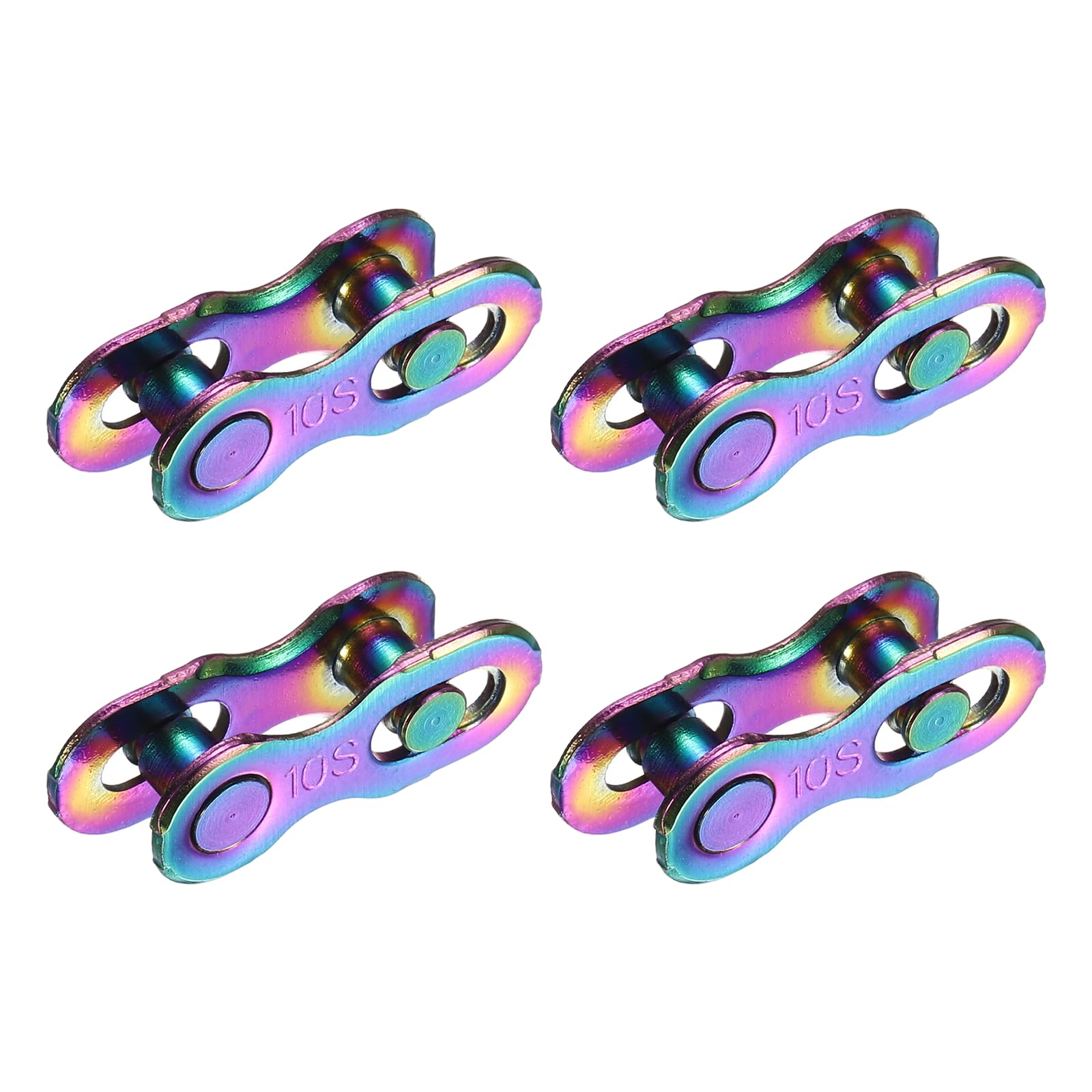 YELARXI Bicycle Missing Link, 10 Speed Reusable Bike Chain Master Quick Link Bicycle Chain Replacement Kit Coupling 4Pairs & Colorful - Fitting For(Mountain/Road/Racing Bikes)