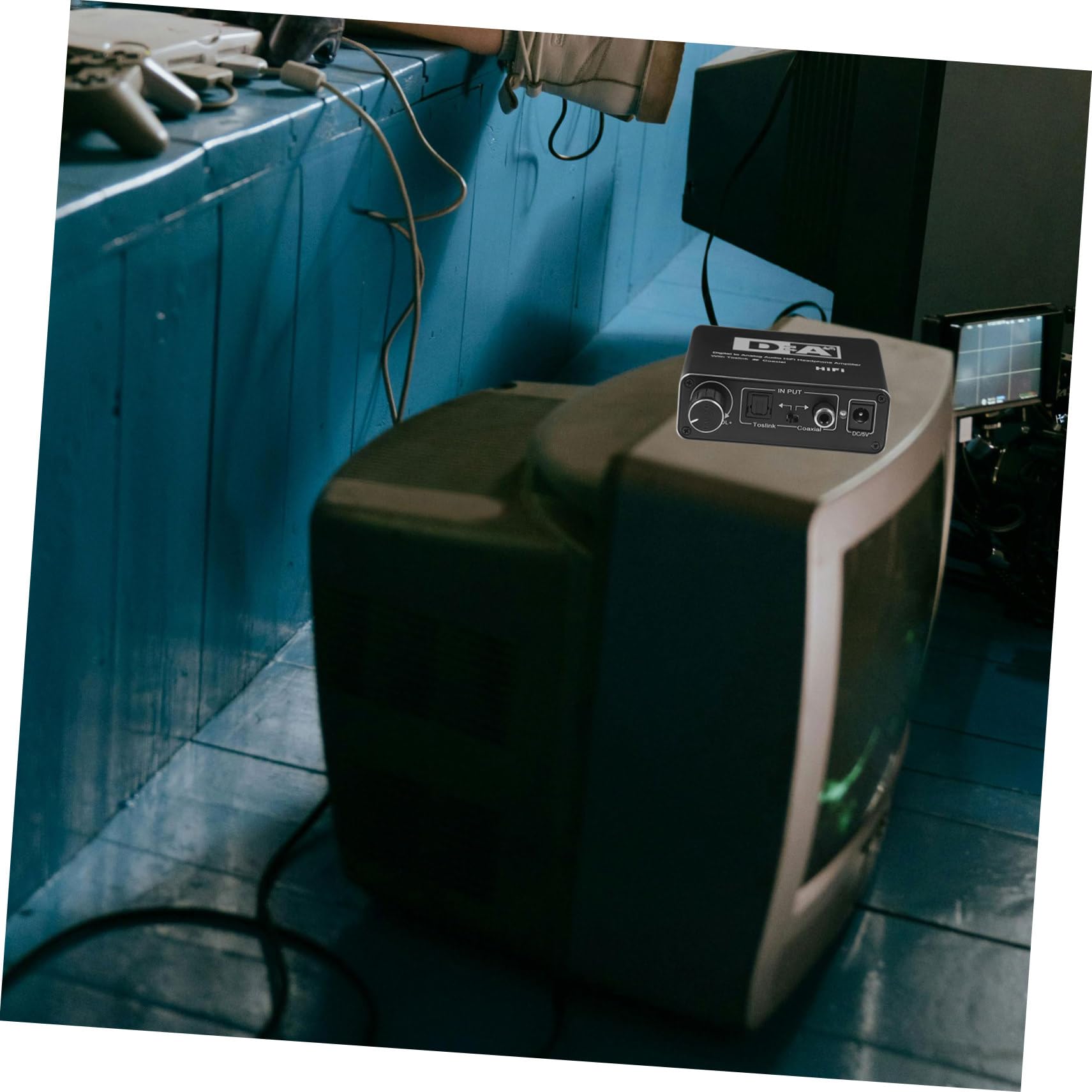 SECFOU Convertitore Digitale-analogico Audio Compatto Adattatore Portatile Per Tv e Stereo Facilita La Conversione Di Segnali Digitali Audio Analogico Include Cavi Necessari