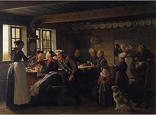 ArtDirect Episode of a party on Amager (1854) Unframed Art Print Giclee Poster by Julius Exner - Ready for Framing with Customization Sizes 10x7, 14x10, 20x15, 33x24, 48x35 and 60x44 inches