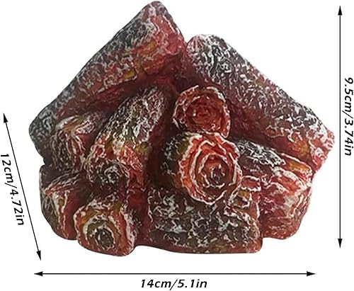 Miniatura 7 de Fogata falsa LED de simulación de llama de carbón, lámpara LED de carbón, lámpara de fuego falsa 3D, troncos de chimenea falsos realistas