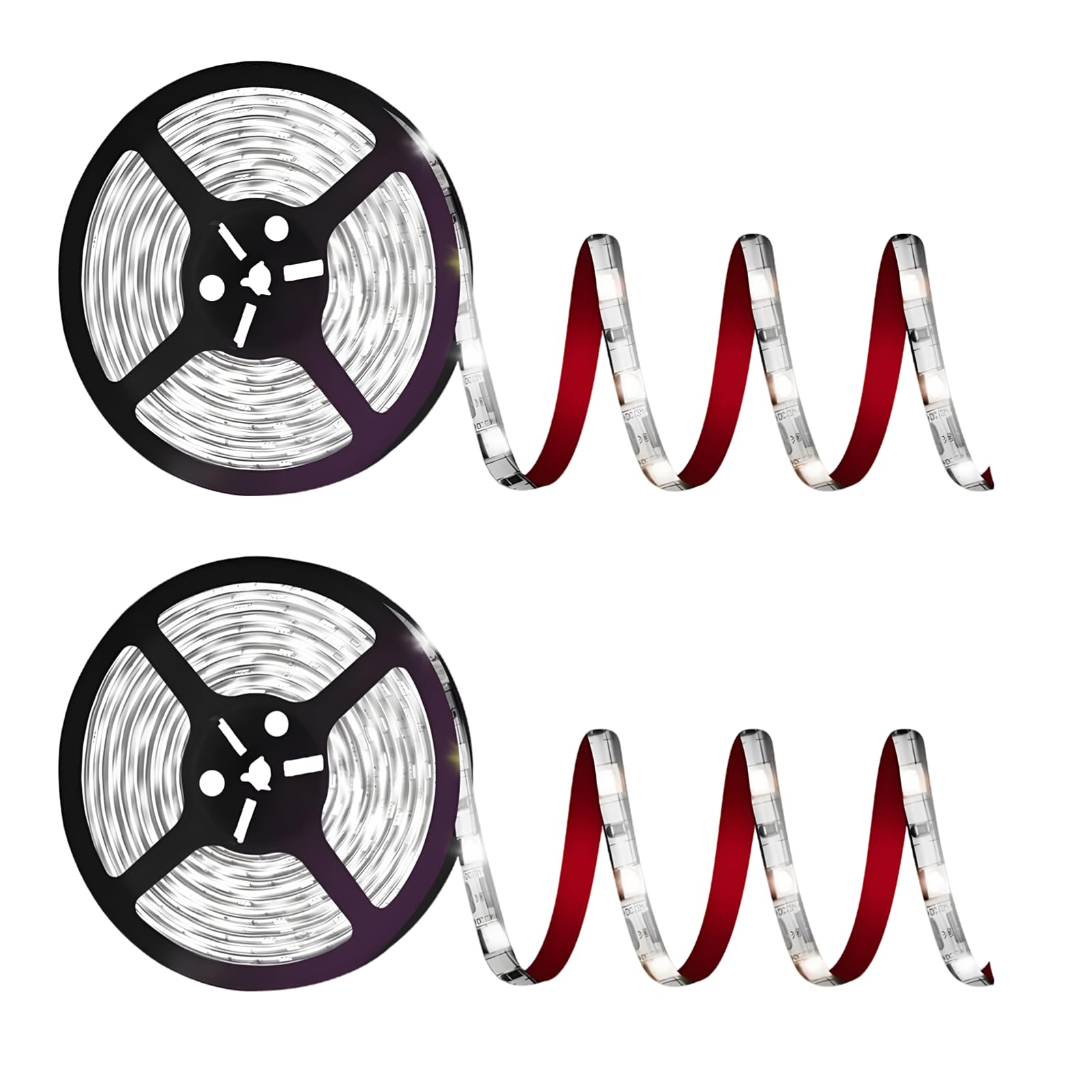 2 tiras de luz LED impermeables para RV, 20 pies, 6 metros, luz LED de 12 V con 360 LED, tira flexible de color blanco cálido, autoadhesiva, para coche, hogar, tienda, IP65 impermeable