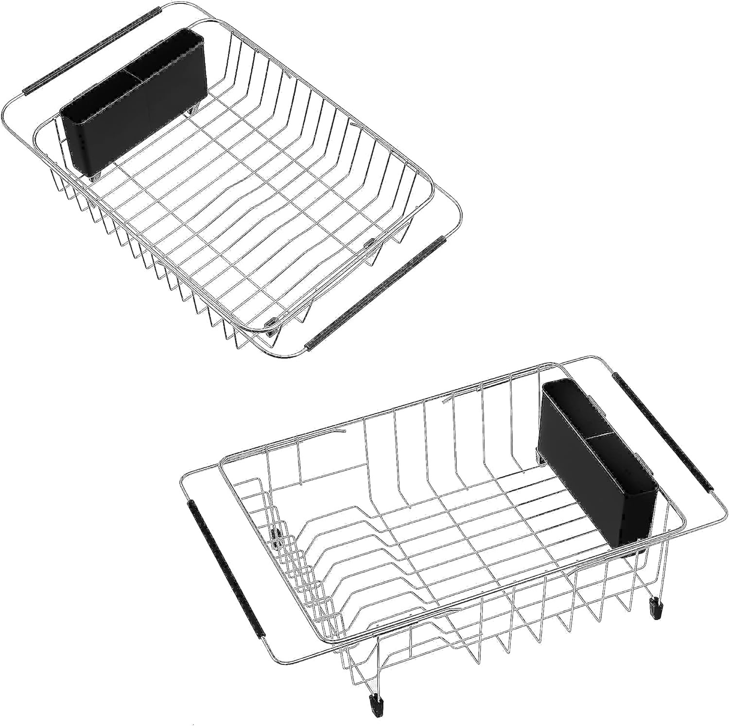iPEGTOP Expandable Dish Drying Rack, Over The Sink Dish
