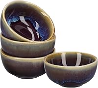 Vista 12 de Plato de cerámica para salsa de soja pequeños, 3 pulgadas, juego de 4 (negro n.º 2)