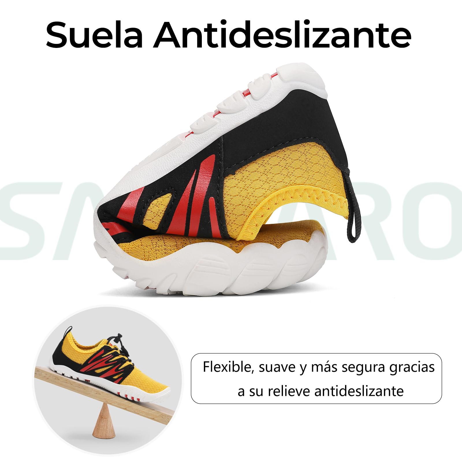 SAGUARO Badeschuhe Barfußschuhe Kinder - Breite Schnell Trocknend Leicht Weich - Strand Meer & Surfen, Gr.25-38