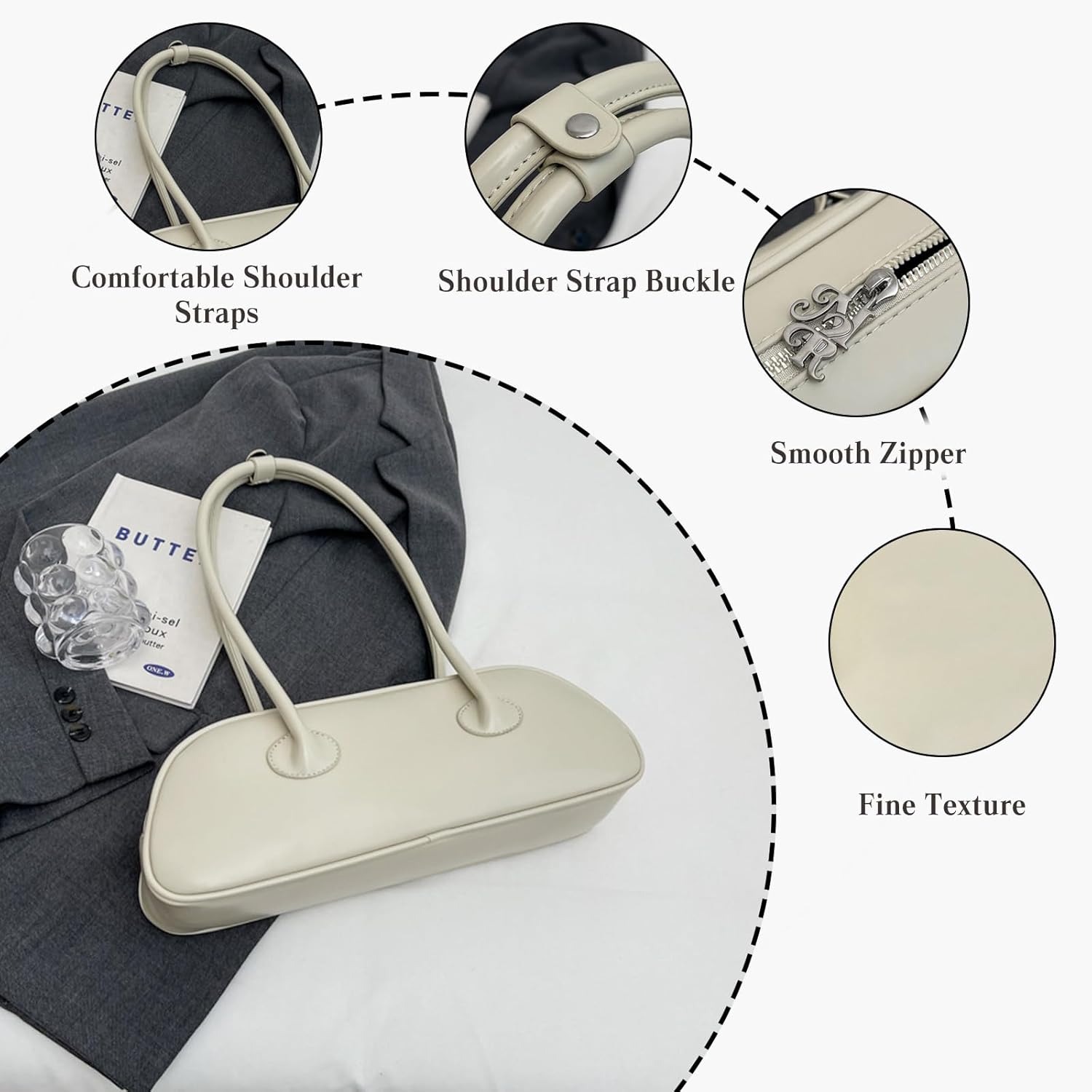 Small Handbag for Women - PU Leather Shoulder Bag with Top Handle - Waterproof Fashion Hobo Bag - Image 4