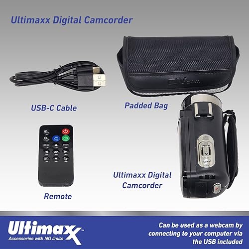 Miniatura 3 de Ultimaxx Videocámara de cámara 4K de 42 MP, grabadora de video, compatible con vlogging, YouTube, TikTok, videocámara digital con pantalla LCD de 3