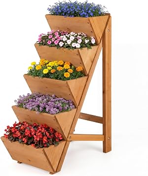 HAPPYGRILL 5-Tier Vertical Raised Garden Bed with Legs