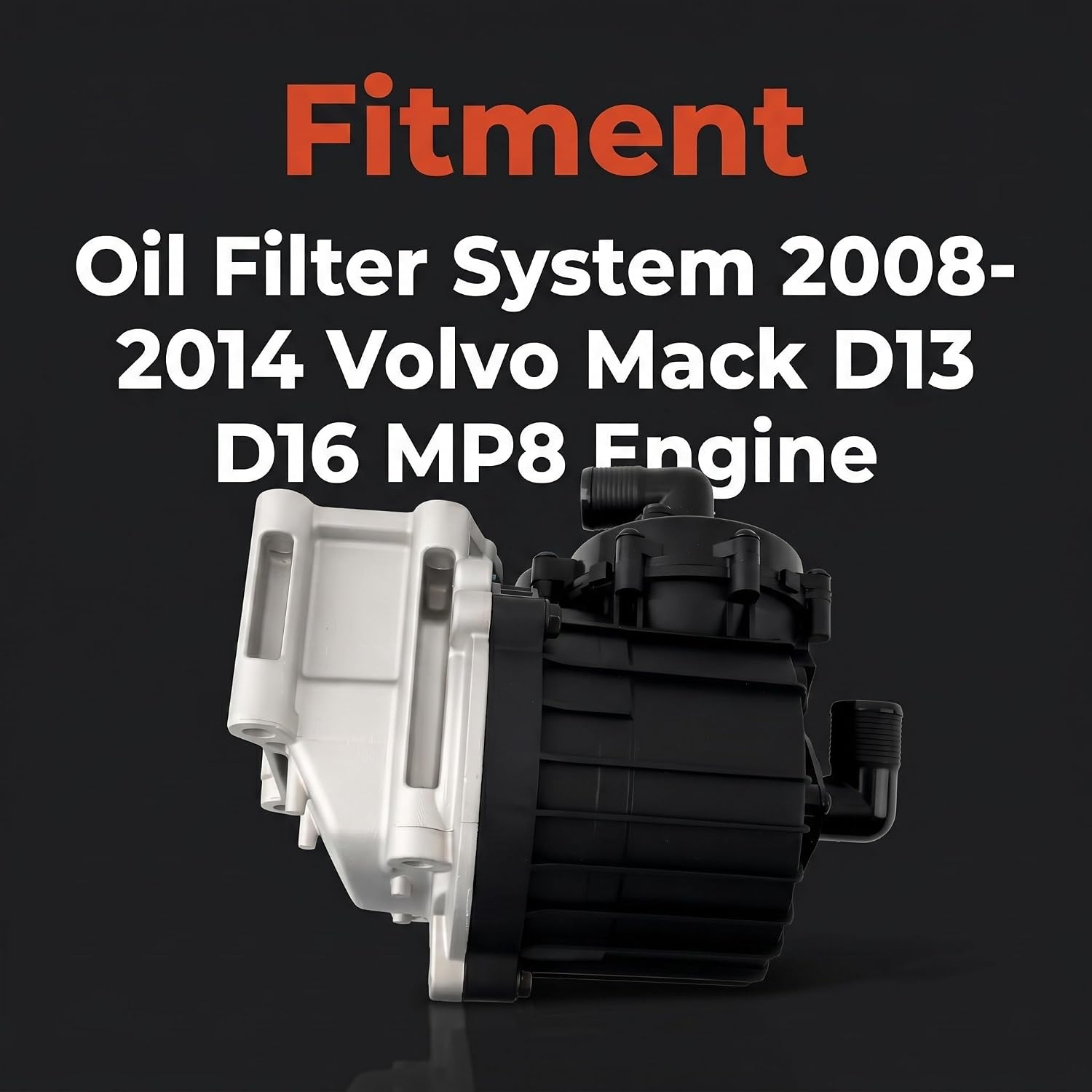21122541 Crankcase Ventilation Oil Separator Fit for 2008-2014 Volvo Mack D13 D16 MP8 Engine, OE# 21122541, 21475228, 20499419, 20532891