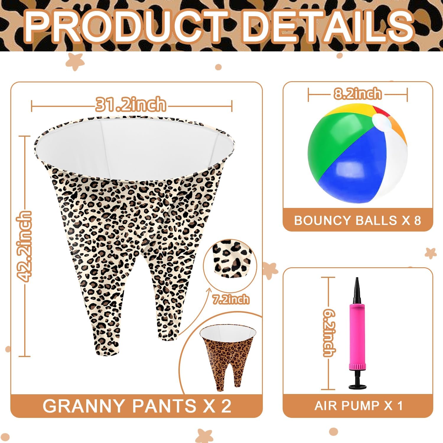 Granny Pants Yard Game Grandma Pants Family Party Outdoor Tossing Games Equipped with Inflatable Balloons and Pump Suitable for Outdoor Indoor Birthdays Family Parties Gatherings