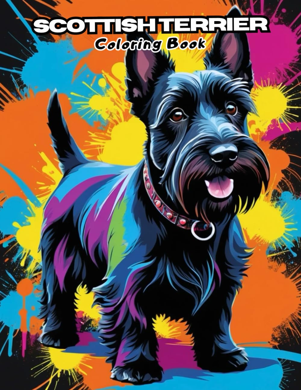 Scottish Terrier Coloring Book: Fun & Easy Dog...