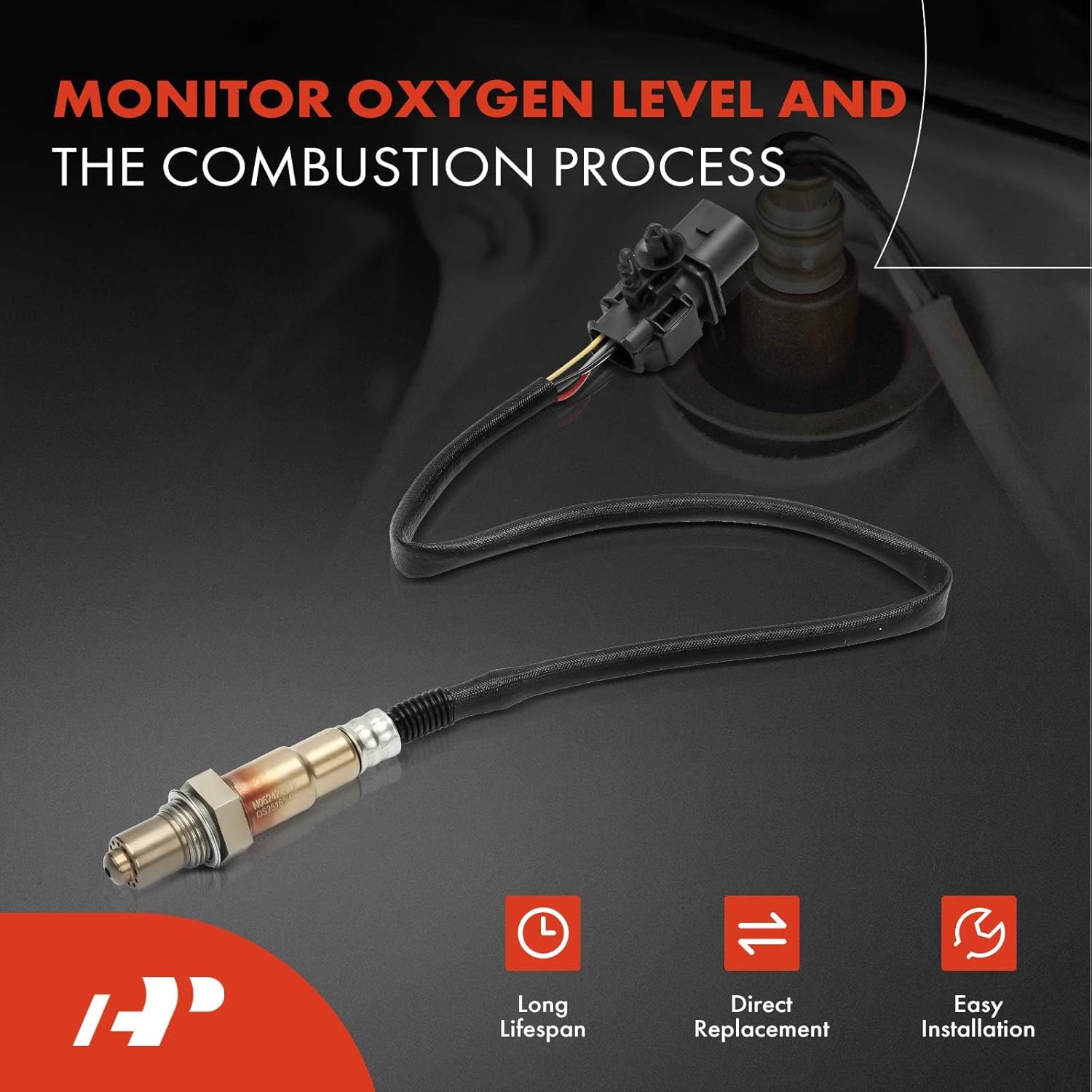 A-Premium O2 Oxygen Sensor Compatible with Ram 2500 4500 2011-2012, 3500 2012 & Dodge Ram 2500 3500 2007-2010 & Ford Mustang 2011 2013-2014, 5.4L 5.8L 6.7L