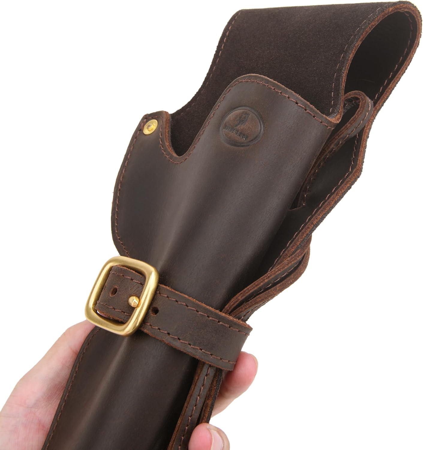 Handmade Leather Gun Revolver Holster Cowboy Western Gun Holsters Pouch for Right or Left Handed