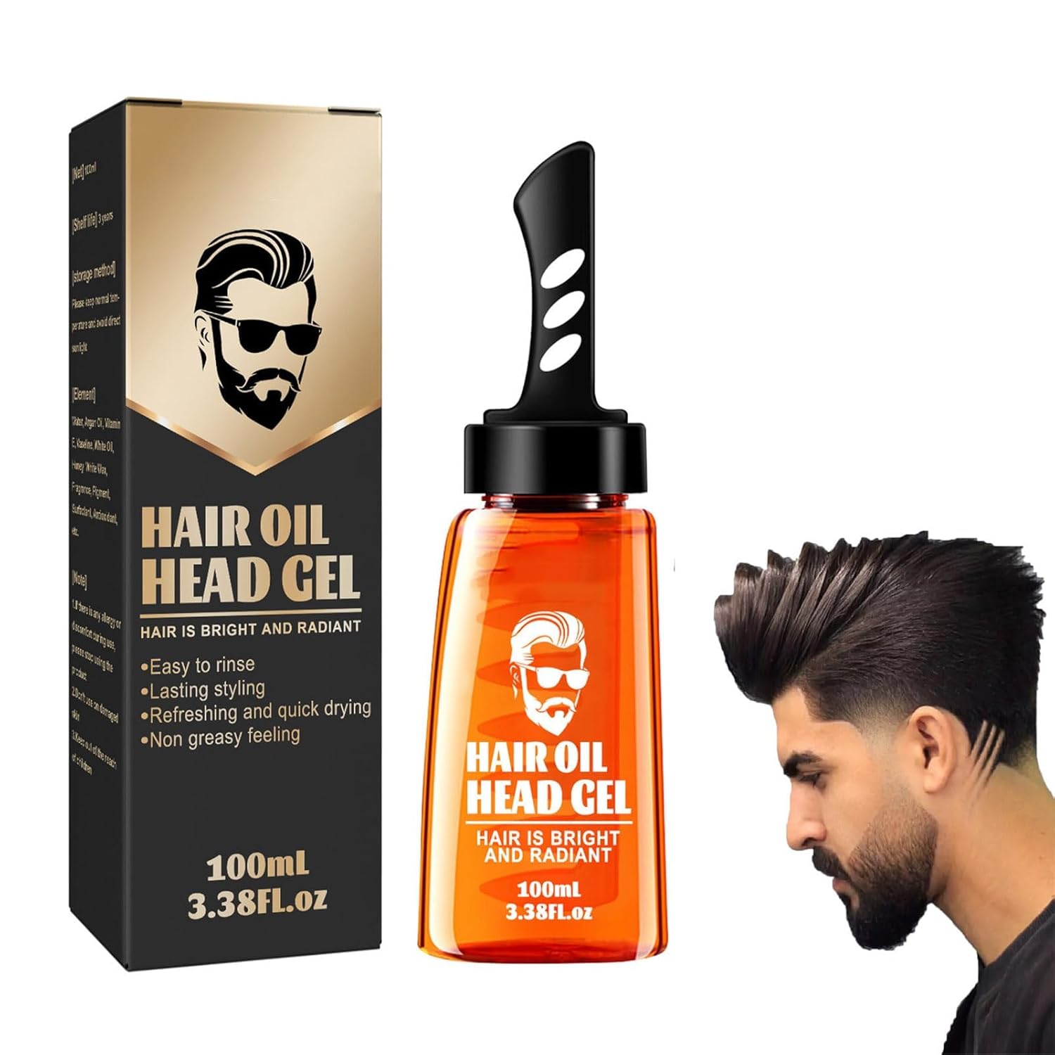 Long-Lasting Fluffy Men’s Hair Styling Gel and Wax, 2-in-1 with Comb – Fast Build, Moisturizing, 100ml Long-Lasting Fluffy Men’s Hair Styling Gel and Wax, 2-in-1 with Comb – Fast Build, Moisturizing, 100ml